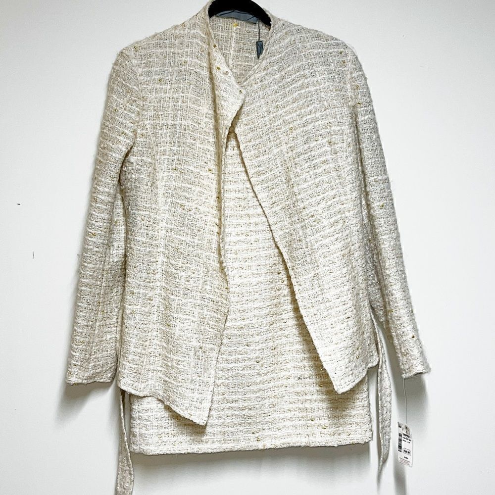 NWT Genny Moda Italy Vintage Boucle Two Piece Skirt Suit Cream Sz 10